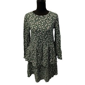 Wednesday's Girl Maternity Long Sleeve Smock Dress in Vintage Floral size 12 NWT